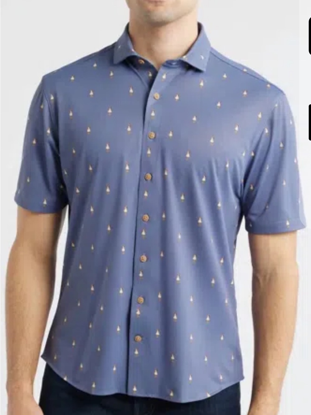 Johnnie O Hula Dance Print Short Sleeve Button-Up Shirt